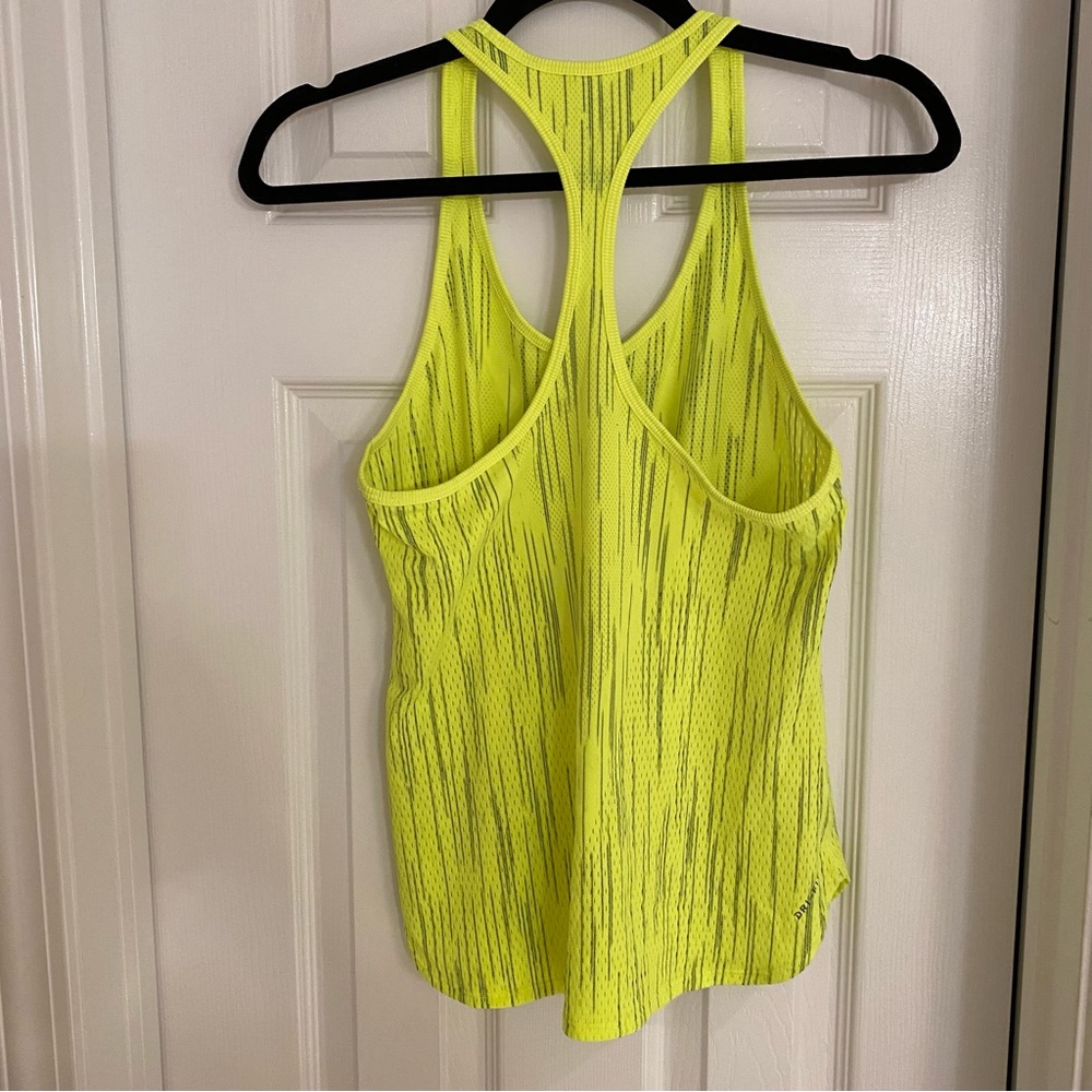 Nike Neon Yellow Dri-Fit Running Top Medium - Picture 2 of 5